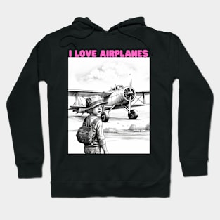 I Love Airplanes Hoodie